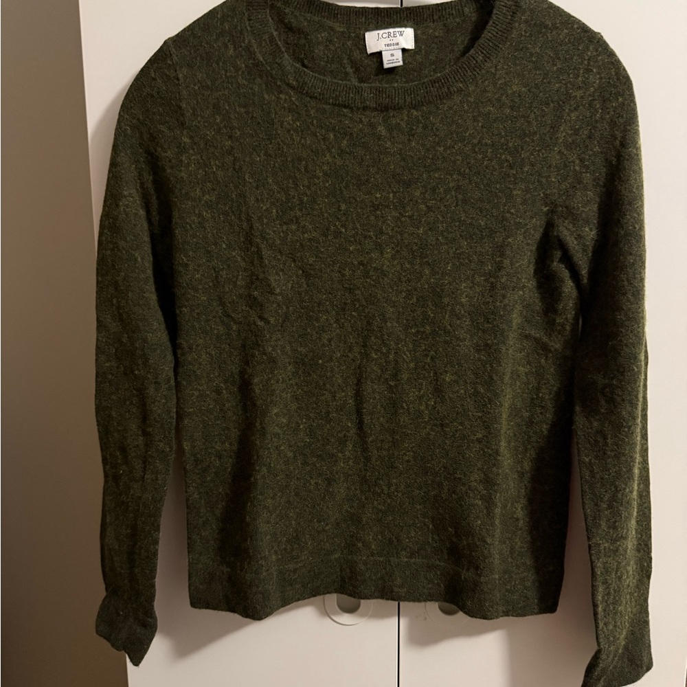 J. Crew Olive Teddie Sweater